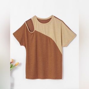Round Neck Stitching Contrast Color Ultra Short I-shaped Sleeveless Vest T-shirt Top main image 0